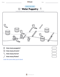Water Puppetry printable worksheet preview