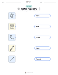 Water Puppetry printable worksheet preview