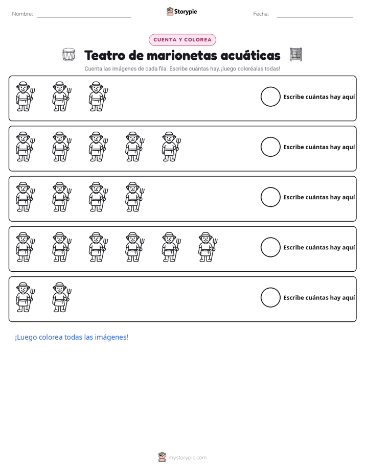 Contar y Colorear