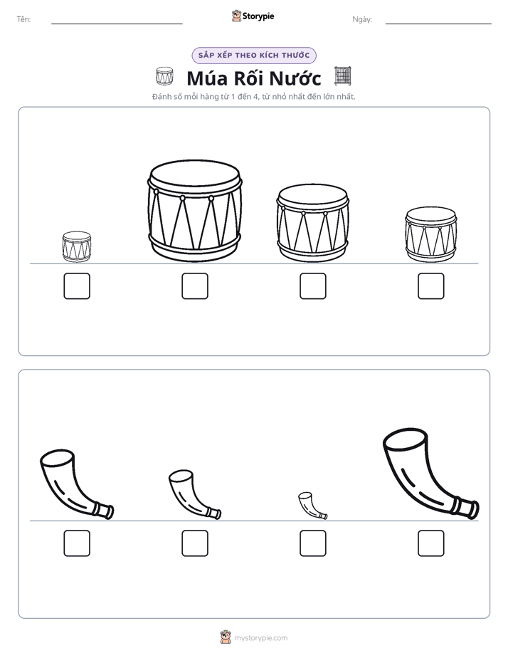 Thứ Tự Kích Thước