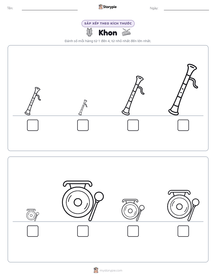 Thứ Tự Kích Thước