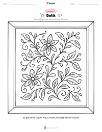 Batik druckbare Arbeitsblatt Vorschau