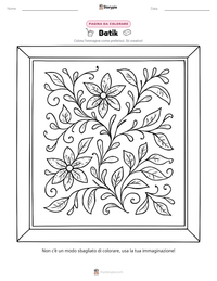 Anteprima della scheda stampabile di Batik