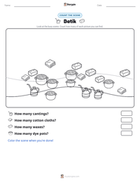 Batik printable worksheet preview