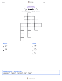 Batik printable worksheet preview