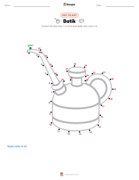 Batik printable worksheet preview