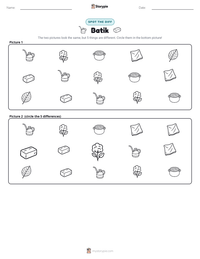 Batik printable worksheet preview