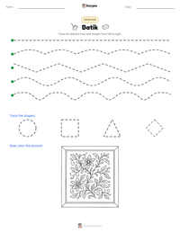 Batik printable worksheet preview