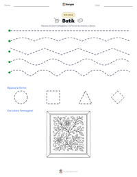 Anteprima della scheda stampabile di Batik