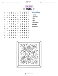 Batik printable worksheet preview