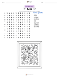 Anteprima della scheda stampabile di Batik