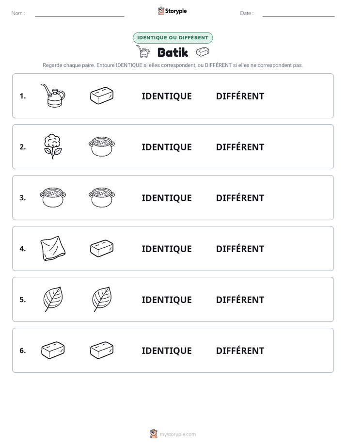 Identique ou Différent