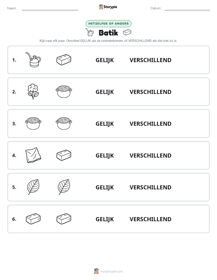 Zelfde of Verschillend