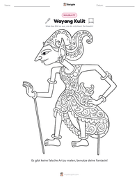 Wayang Kulit druckbare Arbeitsblatt Vorschau