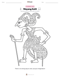 Wayang Kulit printable worksheet preview