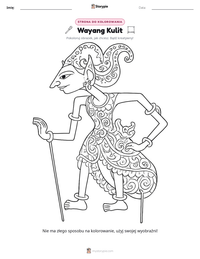 Podgląd drukowalnego arkusza ćwiczeń Wayang Kulit