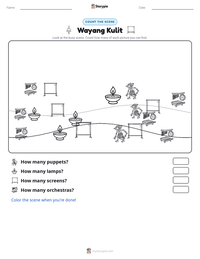 Wayang Kulit printable worksheet preview