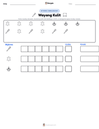 Podgląd drukowalnego arkusza ćwiczeń Wayang Kulit