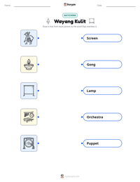 Wayang Kulit printable worksheet preview