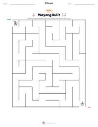 Wayang Kulit printable worksheet preview