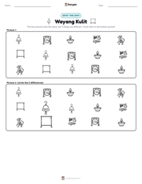 Wayang Kulit printable worksheet preview