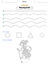 Wayang Kulit afdrukbare werkblad voorbeeld