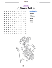 Prabaca lembar kerja cetak Wayang Kulit