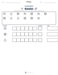 Gamelan printable worksheet preview