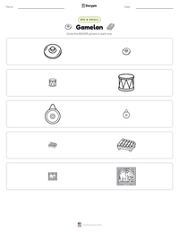 Gamelan printable worksheet preview