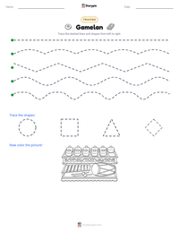 Gamelan printable worksheet preview