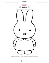 Miffy druckbare Arbeitsblatt Vorschau