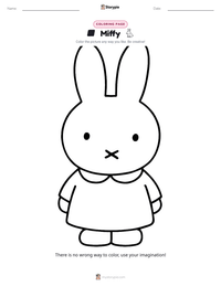 Miffy printable worksheet preview
