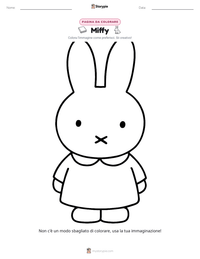 Anteprima della scheda stampabile di Miffy