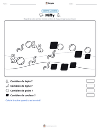 Aperçu de la feuille de travail imprimable Miffy