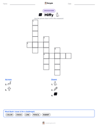 Miffy printable worksheet preview