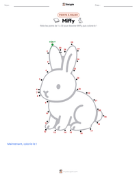 Aperçu de la feuille de travail imprimable Miffy
