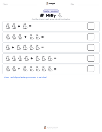 Miffy printable worksheet preview