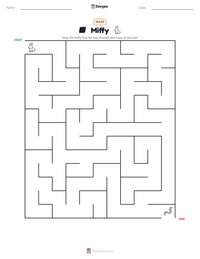 Miffy printable worksheet preview