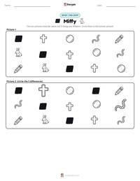 Miffy printable worksheet preview
