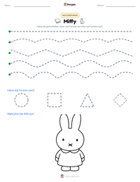 Miffy druckbare Arbeitsblatt Vorschau
