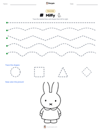 Miffy printable worksheet preview