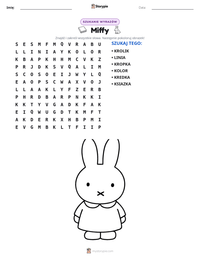 Podgląd drukowalnego arkusza ćwiczeń Miffy