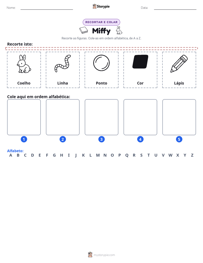 Recortar & Colar Alfabeto