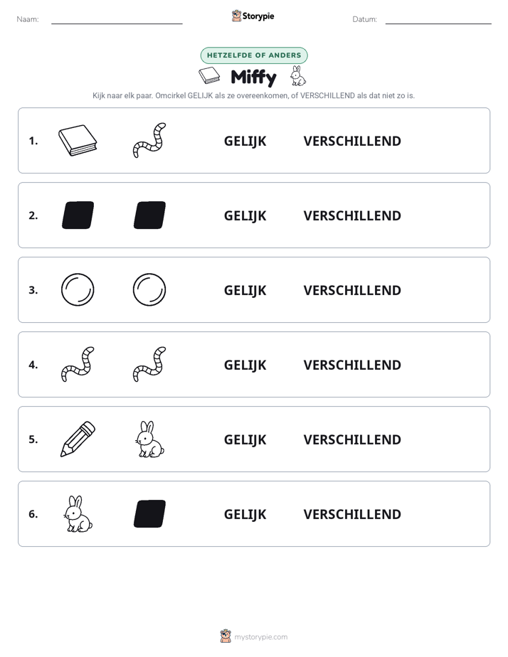 Zelfde of Verschillend