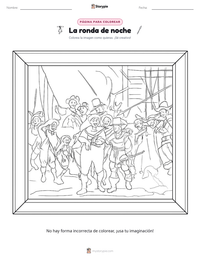 Vista previa de la hoja de trabajo imprimible de La ronda de noche