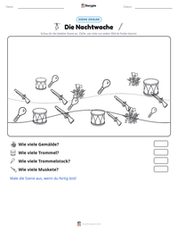 Die Nachtwache druckbare Arbeitsblatt Vorschau