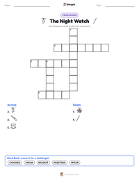The Night Watch printable worksheet preview