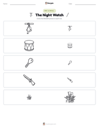 The Night Watch printable worksheet preview
