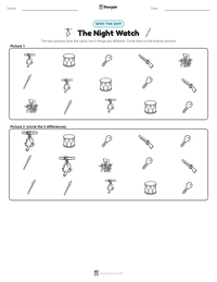 The Night Watch printable worksheet preview