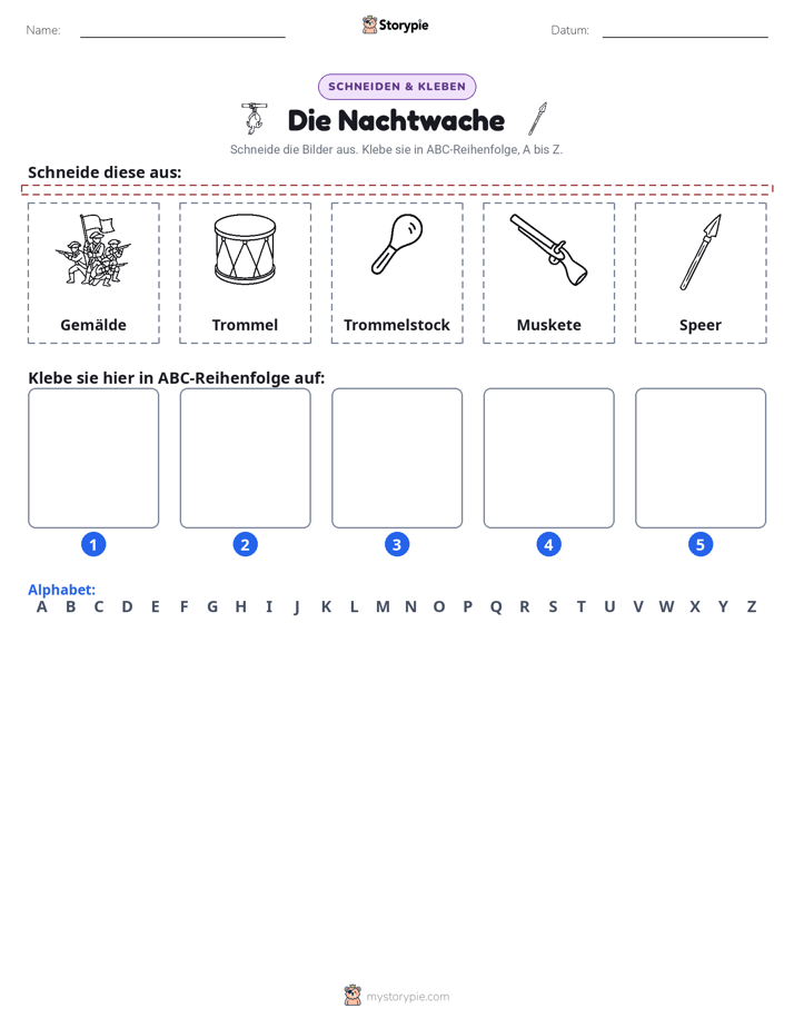 Schneiden & Einfügen Alphabet